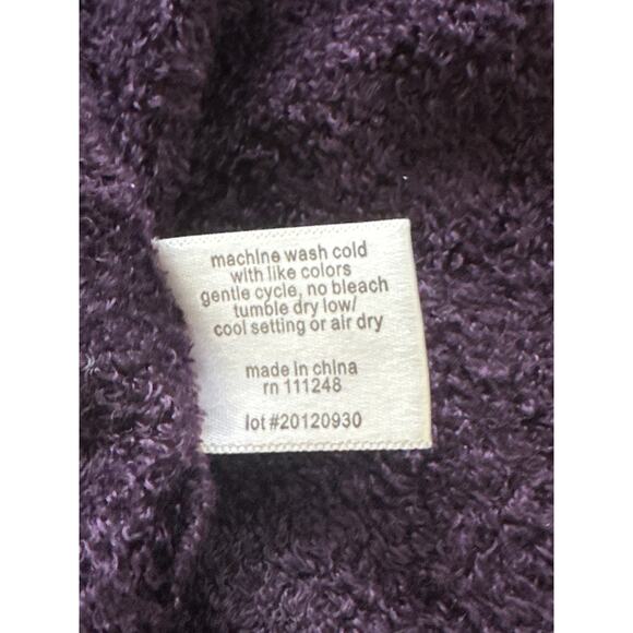 Barefoot Dreams Bamboo Chic Lite Waterfall Open Cardigan S/M Purple Ultra Soft - Picture 8 of 12